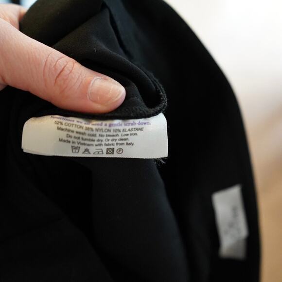 M.M.Lafleur Trouser Pants Womens 10 Black Stretch Straight Leg Classic Side Zip - Picture 5 of 9